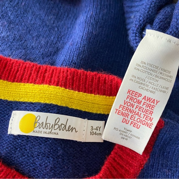 Baby/Toddler Boden Snowman Holiday/Christmas Crewneck Sweater Size 3-4Y - Picture 4 of 4